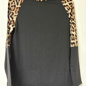 Leopard Print Black Women's Top